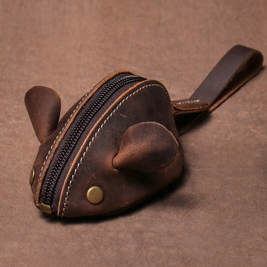 kleiner leder münzbeutel