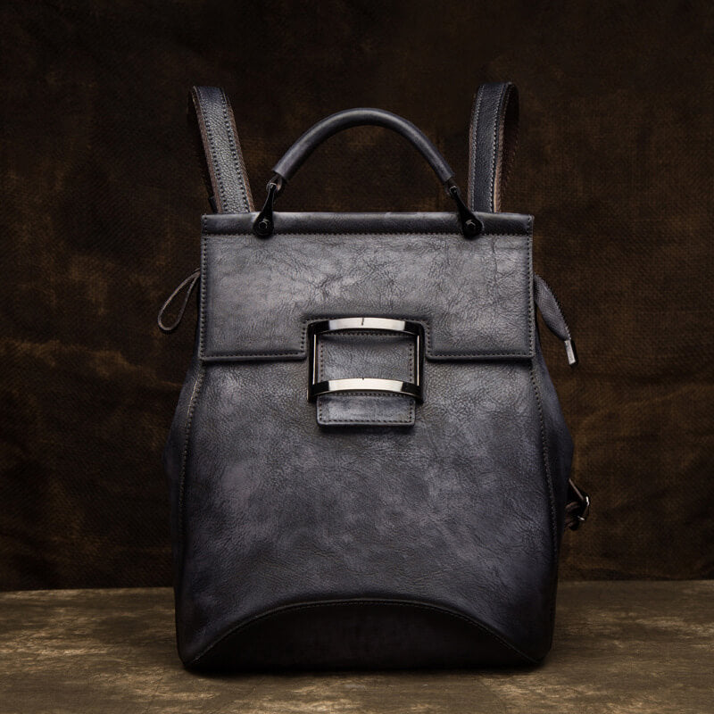 rucksack leder damen schwarz