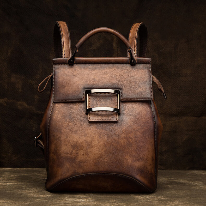 leder rucksack damen vintage