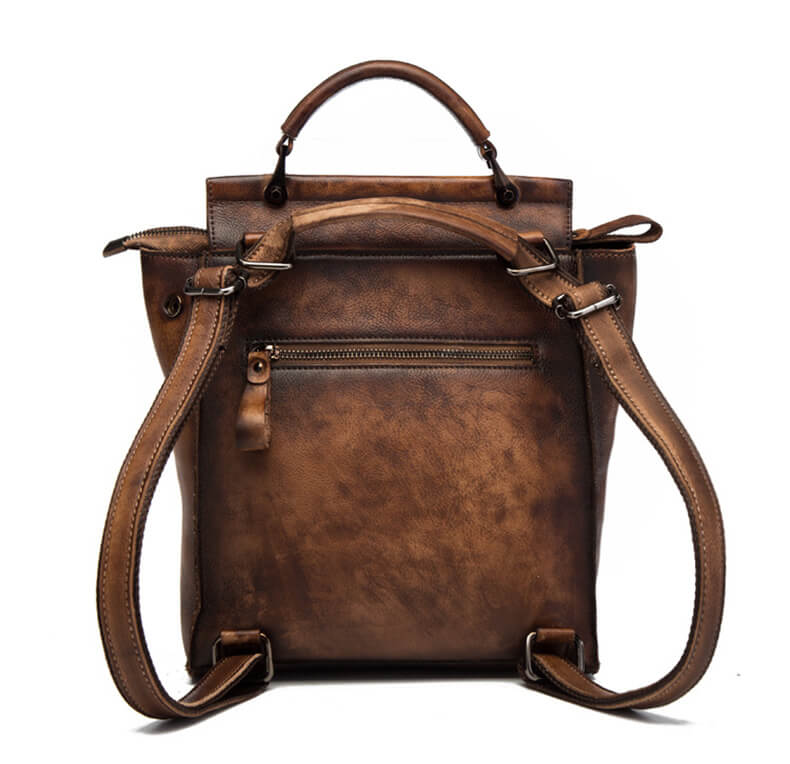Vintage Lederrucksack Damen Rucksack Schultertasche für Alltag in 5 Farben