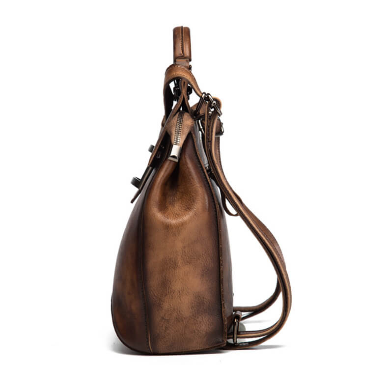 Vintage Lederrucksack Damen Rucksack Schultertasche für Alltag in 5 Farben