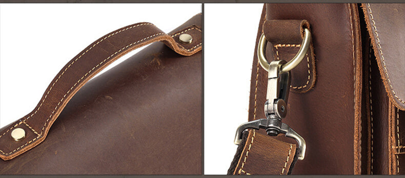 Vintage Ledertasche Herren Umhängetasche Leder klein Handtasche