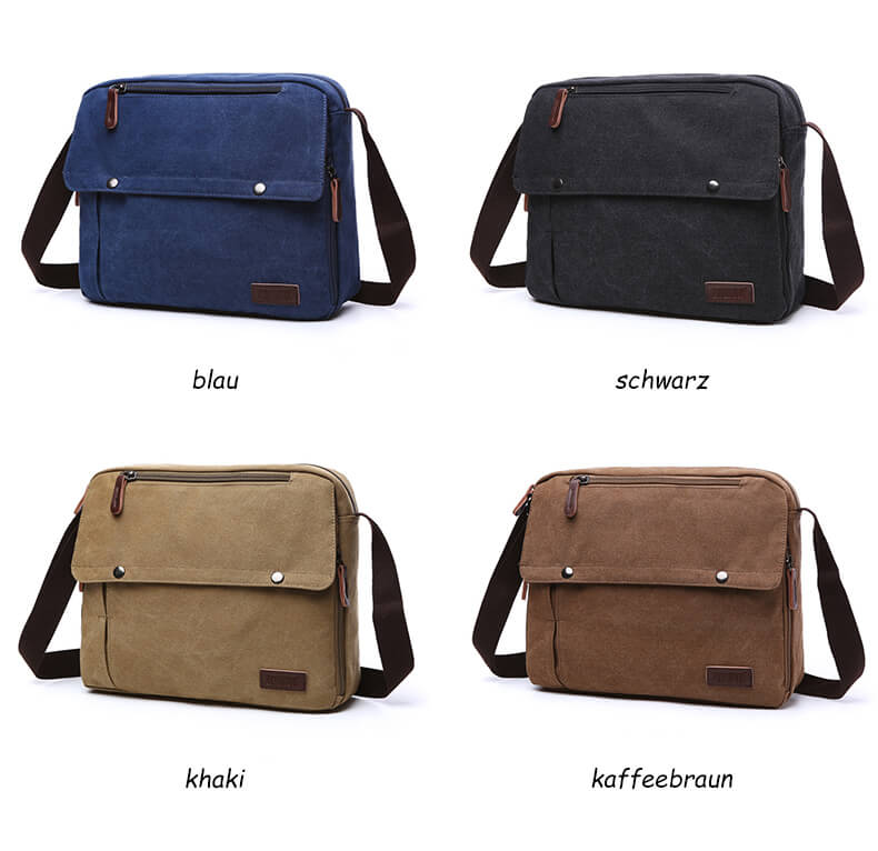 Vintage Umhängetasche aus Canvas Herren für Alltag und Business