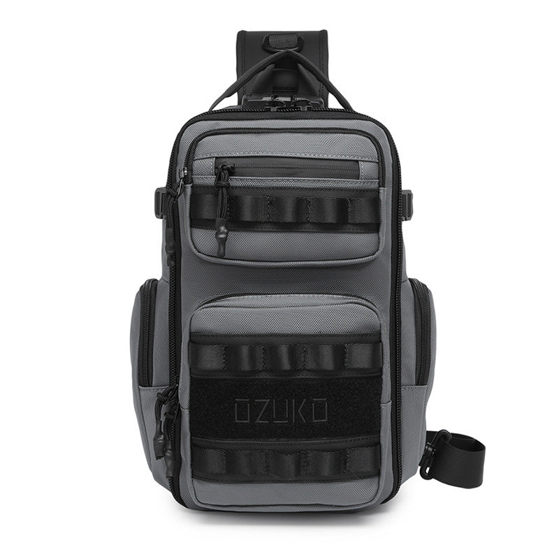 brusttasche herren grau