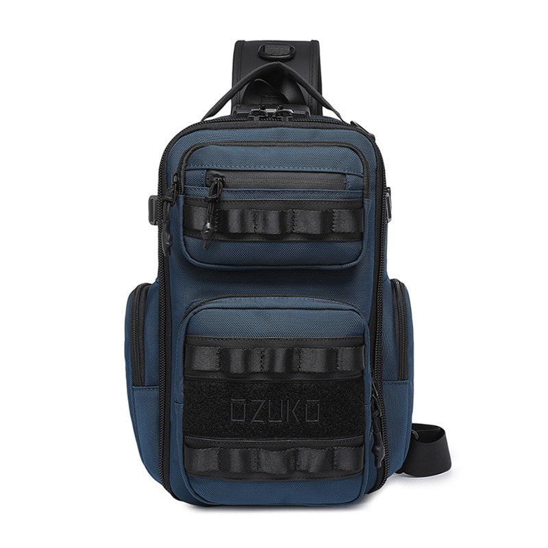 brusttasche herren blau