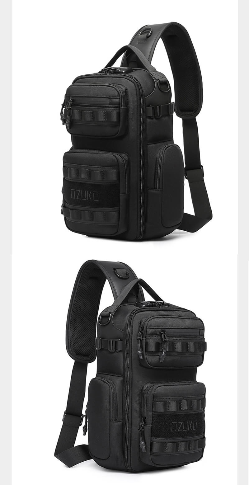 wasserdicht Brustbeutel Oxford Brusttasche Herren Outdoor Rucksack mit 1 Gurt