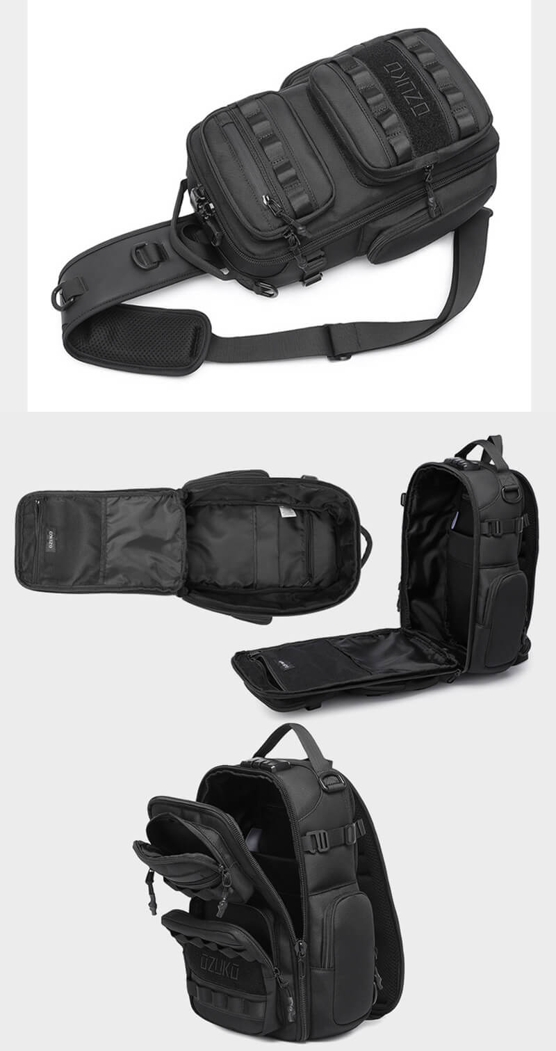 wasserdicht Brustbeutel Oxford Brusttasche Herren Outdoor Rucksack mit 1 Gurt