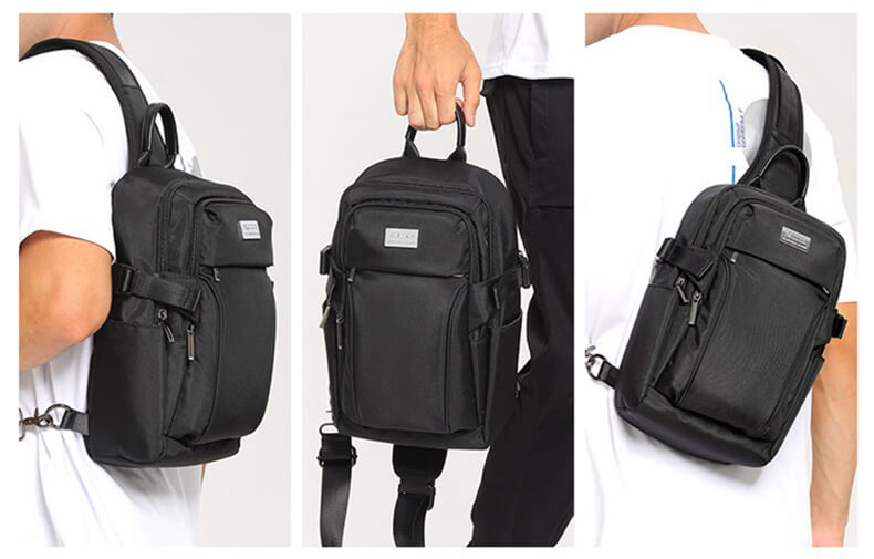 wasserdichte Brusttasche Oxford Brustbeutel für Herren Rucksack 1 Gurt