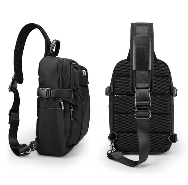 wasserdichte Brusttasche Oxford Brustbeutel für Herren Rucksack 1 Gurt