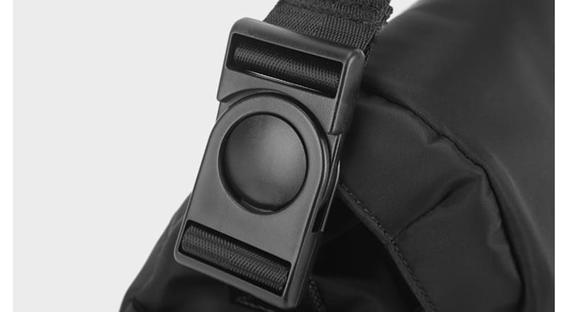 wasserdichte Umhängetasche Herren Oxford schwarz mit Reißverschluss