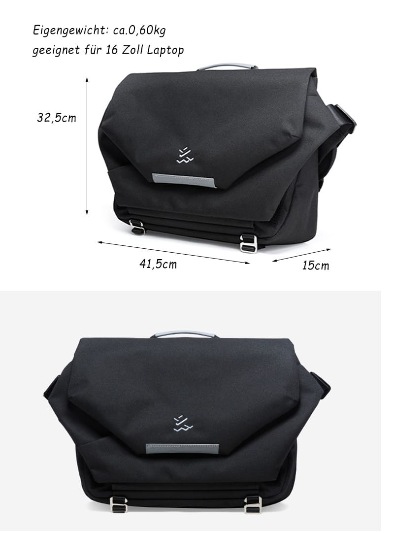 wasserdichte Umhängetasche Herren aus Oxford mit Laptopfach Messenger Bag Laptop