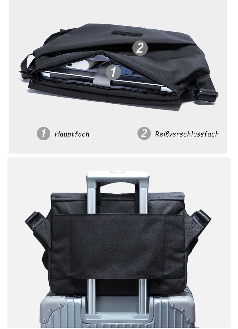 wasserdichte Umhängetasche Herren aus Oxford mit Laptopfach Messenger Bag Laptop