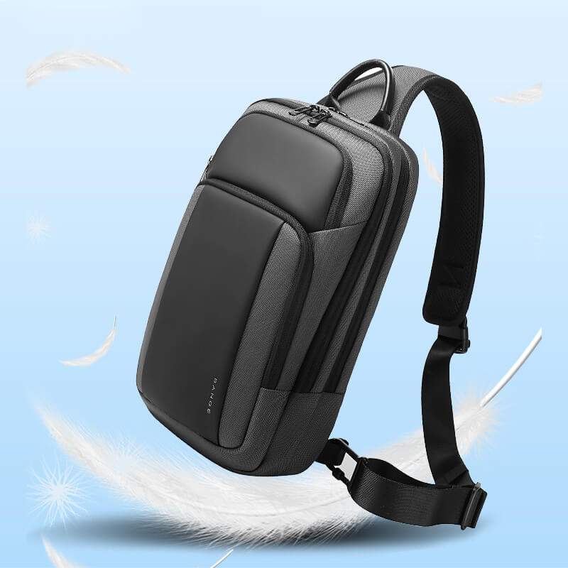 wasserdichte Brusttasche Herren aus Oxford Sling Bag Viele Fächer