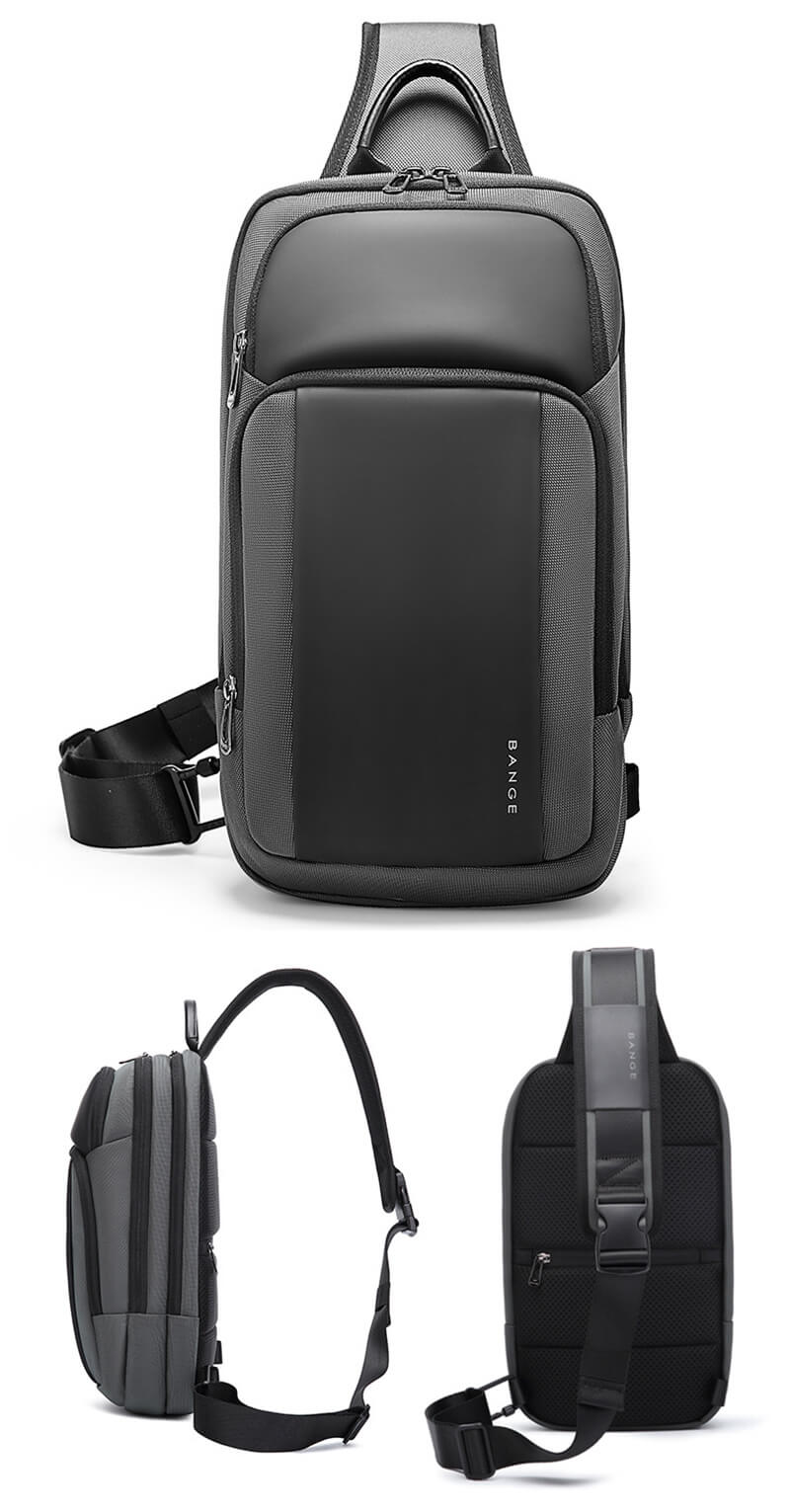 wasserdichte Brusttasche Herren aus Oxford Sling Bag Viele Fächer