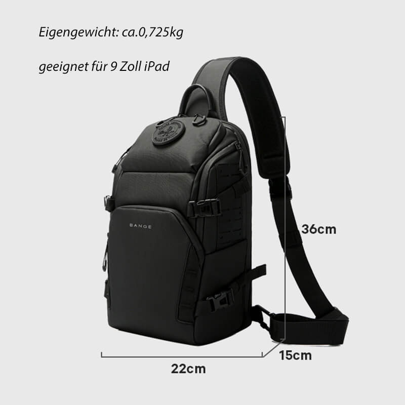 wasserdichte Brusttasche Herren Oxford Umhängetasche outdoor und sportlich
