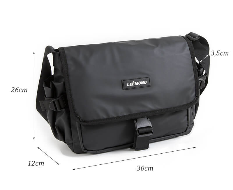 wasserdichte Umhängetasche Herren Oxford Outdoor schwarz