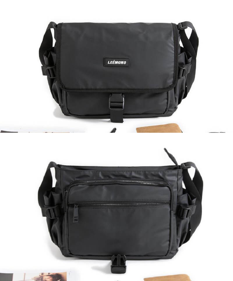 wasserdichte Umhängetasche Herren Oxford Outdoor schwarz