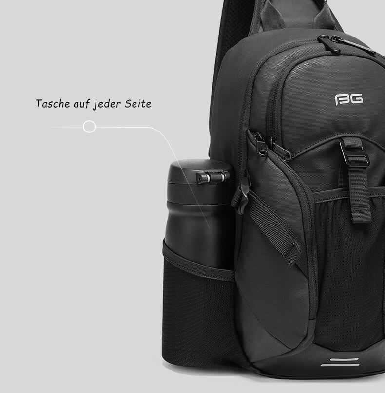 wasserdichter Brustbeutel Herren aus Oxford Brusttasche Rucksack mit 1 Gurt