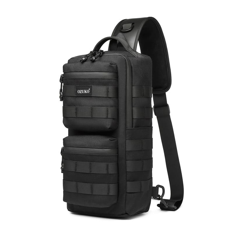 wasserdichter Herren Rucksack mit einem Gurt aus Oxford für Outdoor Brustbeutel