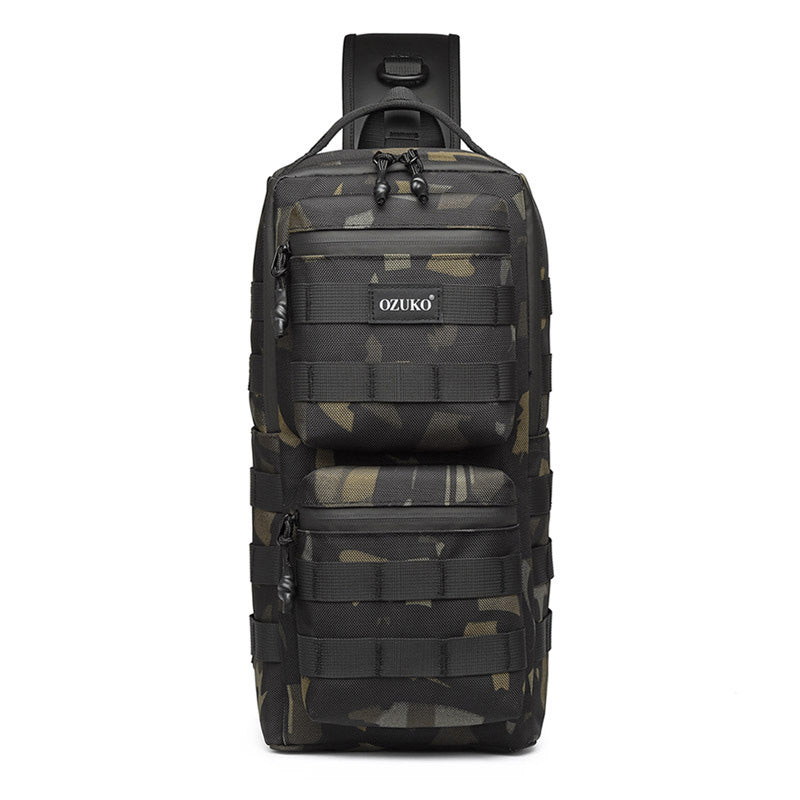 wasserdichter Herren Rucksack mit einem Gurt aus Oxford für Outdoor Brustbeutel