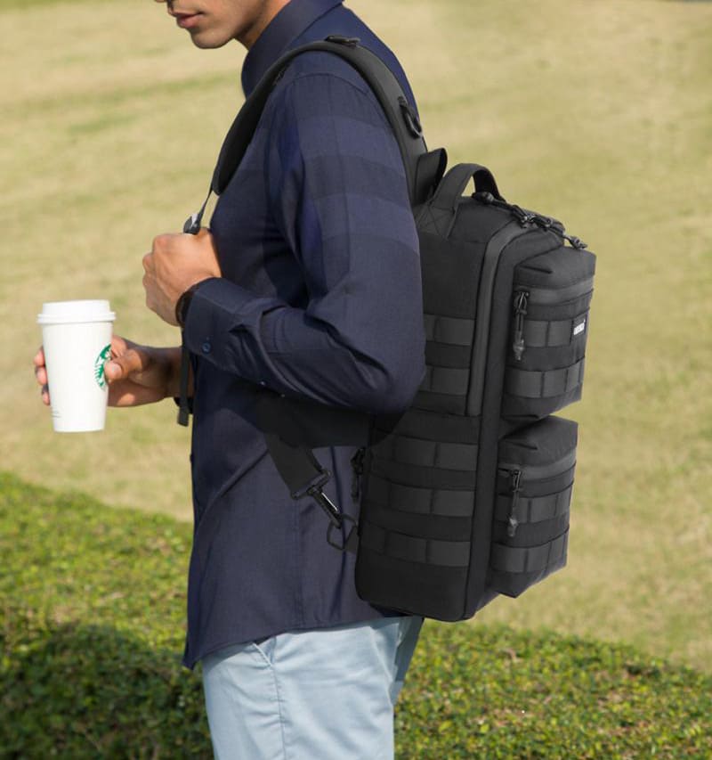 wasserdichter Herren Rucksack mit einem Gurt aus Oxford für Outdoor Brustbeutel