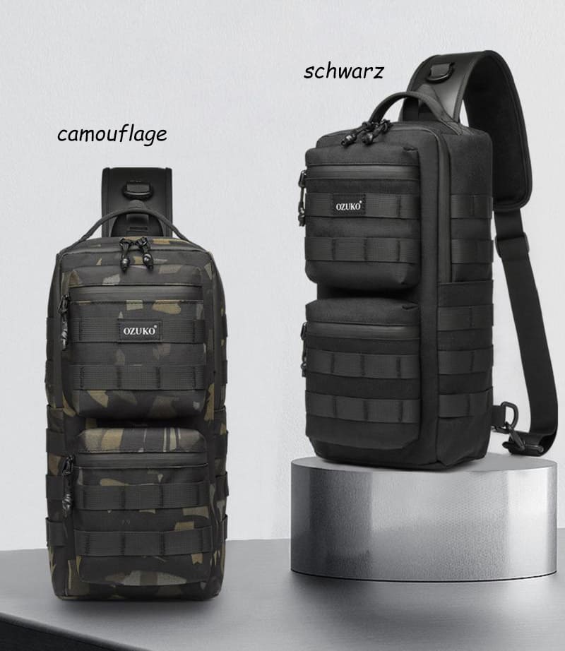 wasserdichter Herren Rucksack mit einem Gurt aus Oxford für Outdoor Brustbeutel