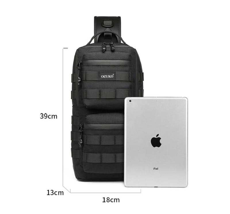 wasserdichter Herren Rucksack mit einem Gurt aus Oxford für Outdoor Brustbeutel