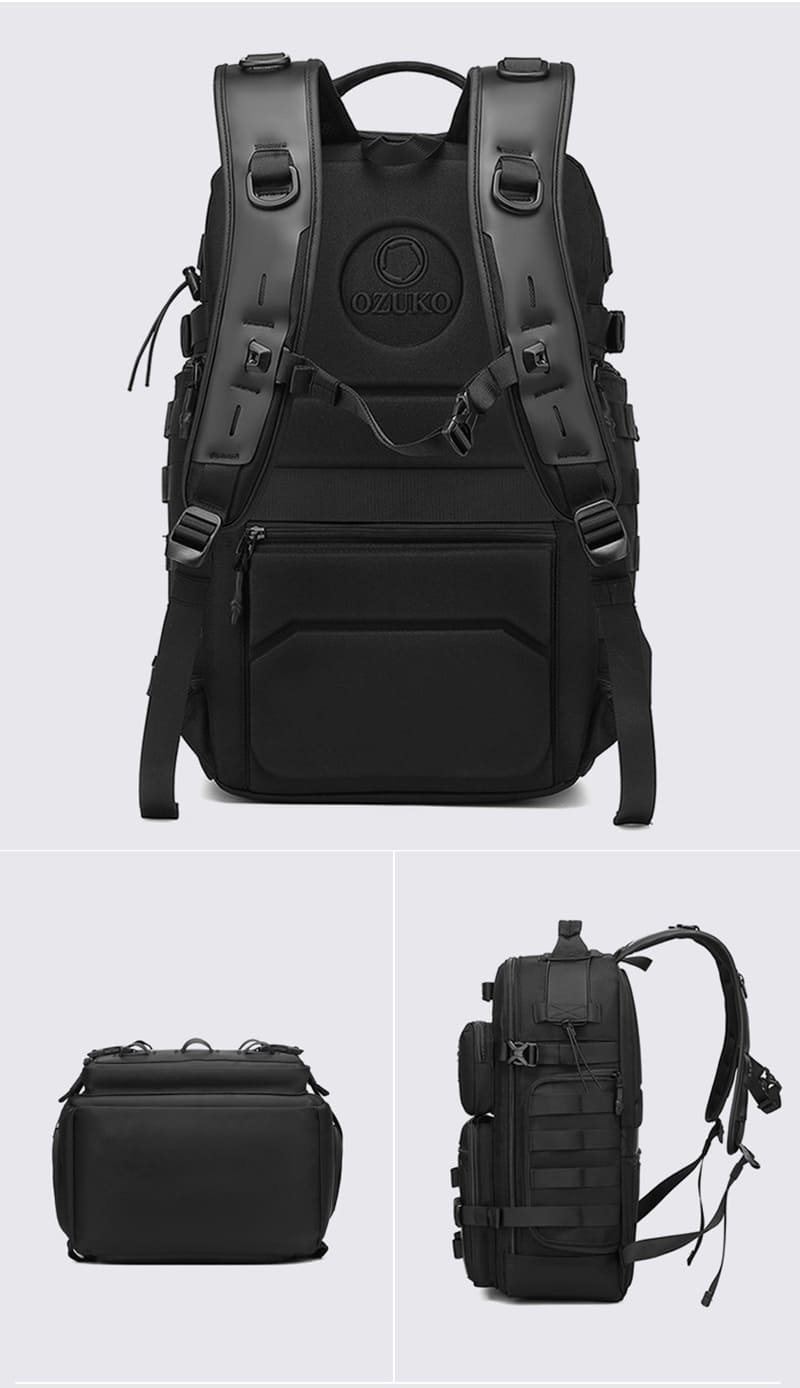 wasserdichter Rucksack Herren Outdoor für Reisen mit Laptopfach vielen Fächern