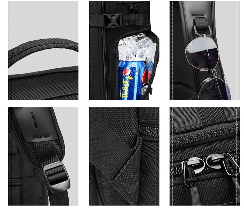 wasserdichter Rucksack Herren Outdoor für Reisen mit Laptopfach vielen Fächern