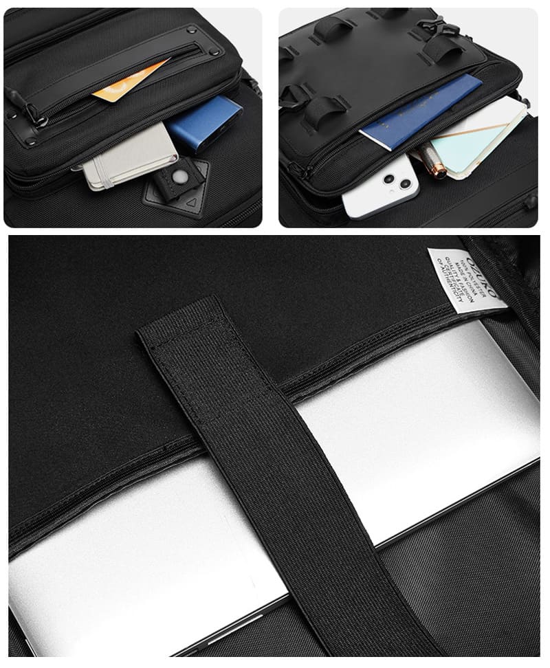 wasserdichter Rucksack Herren Outdoor für Reisen mit Laptopfach vielen Fächern