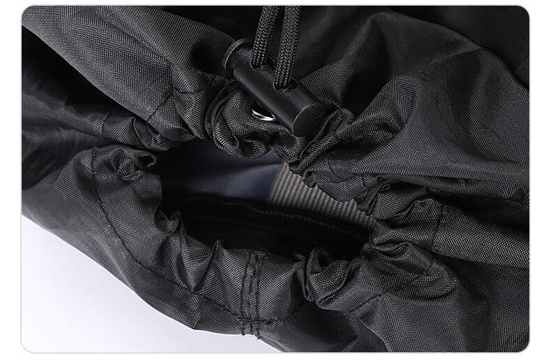 wasserdichter Rucksack Herren aus Nylon für Bergsteigen Universität mit Brustgurt Kordelzug