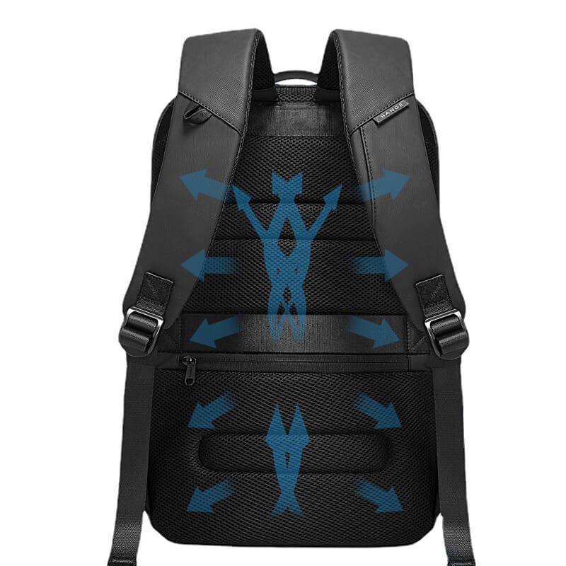 wasserdichter Business Rucksack Herren mit Laptopfach vielen Fächern und Zahlenschloss