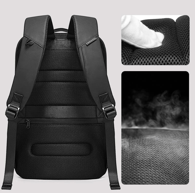 wasserdichter Business Rucksack Herren mit Laptopfach vielen Fächern und Zahlenschloss