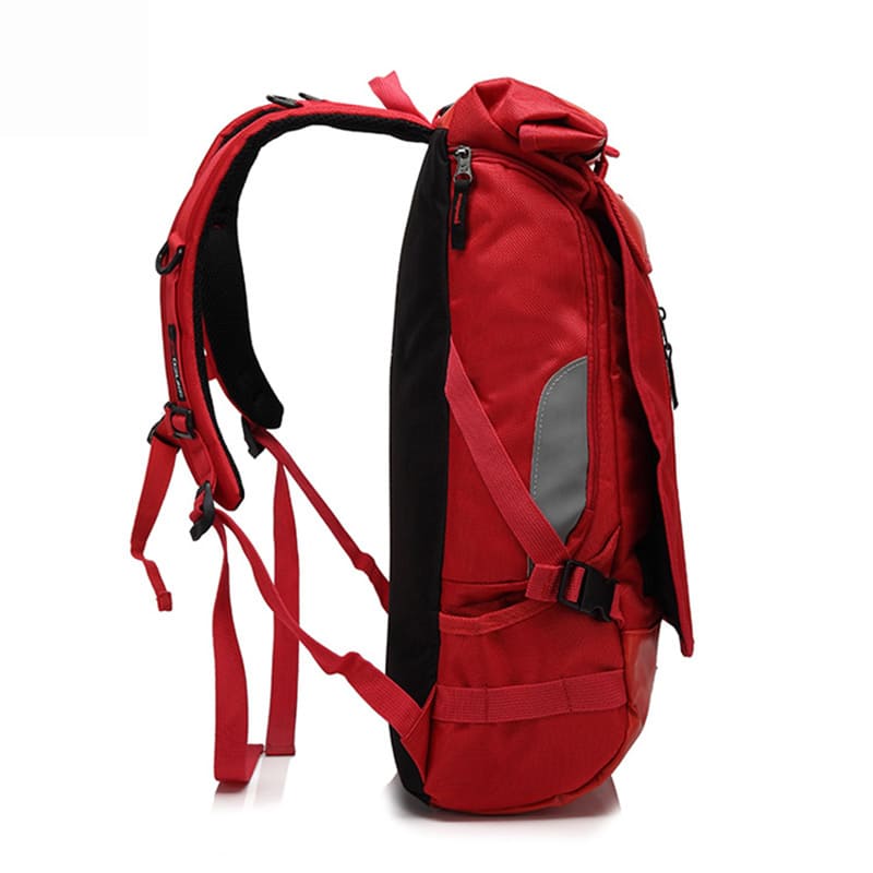 wasserdichter großer Rucksack aus Oxford Herren Rolltop mit Laptopfach für Reisen und Uni