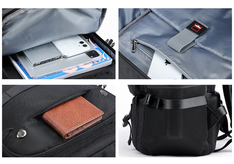 wasserdichter großer Rucksack Herren für Reisen und Bergsteigen mit Schuhfach und Laptopfach