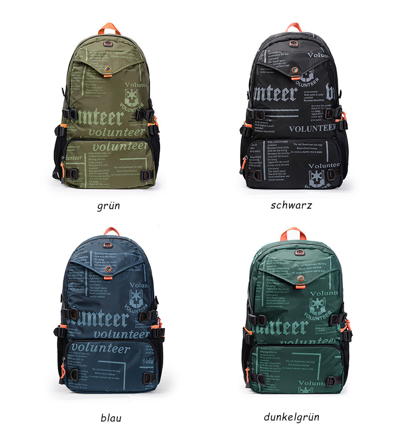 wasserdichter Herren Rucksack Oxford mit Hüftgurt für Reisen Outdoor