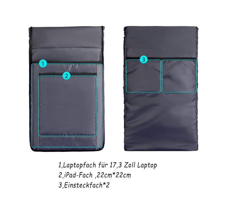 wasserdicter Rucksack Herren aus Oxford für Reisen und Arbeit Laptopfach mit Brustgurt